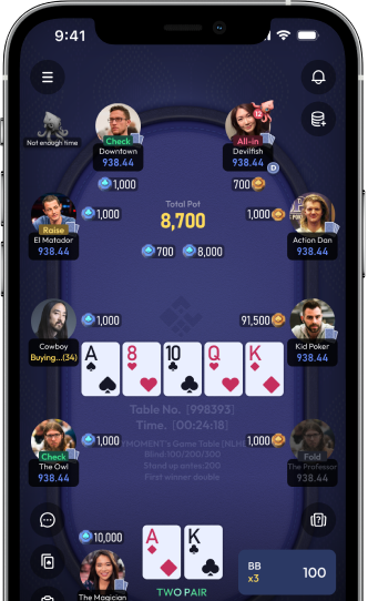 Playing poker among friends